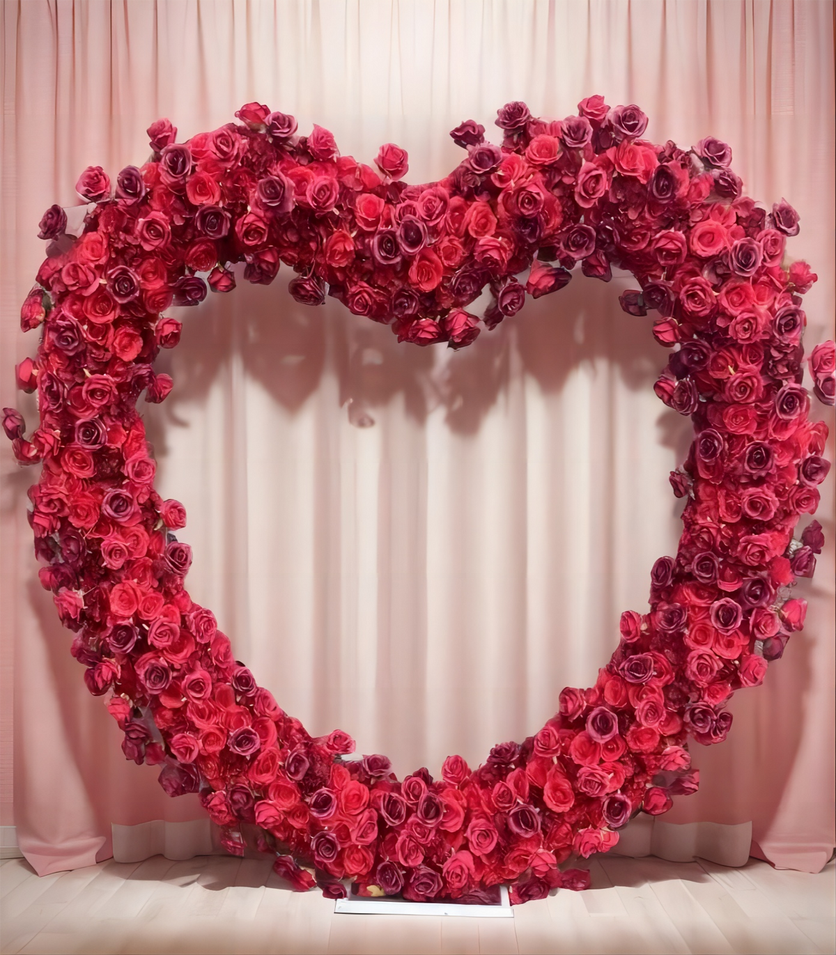 40cm Red Artificial Flower Rose & Heart Arch Wedding Party Birthday Backdrop Decor CH9727-11