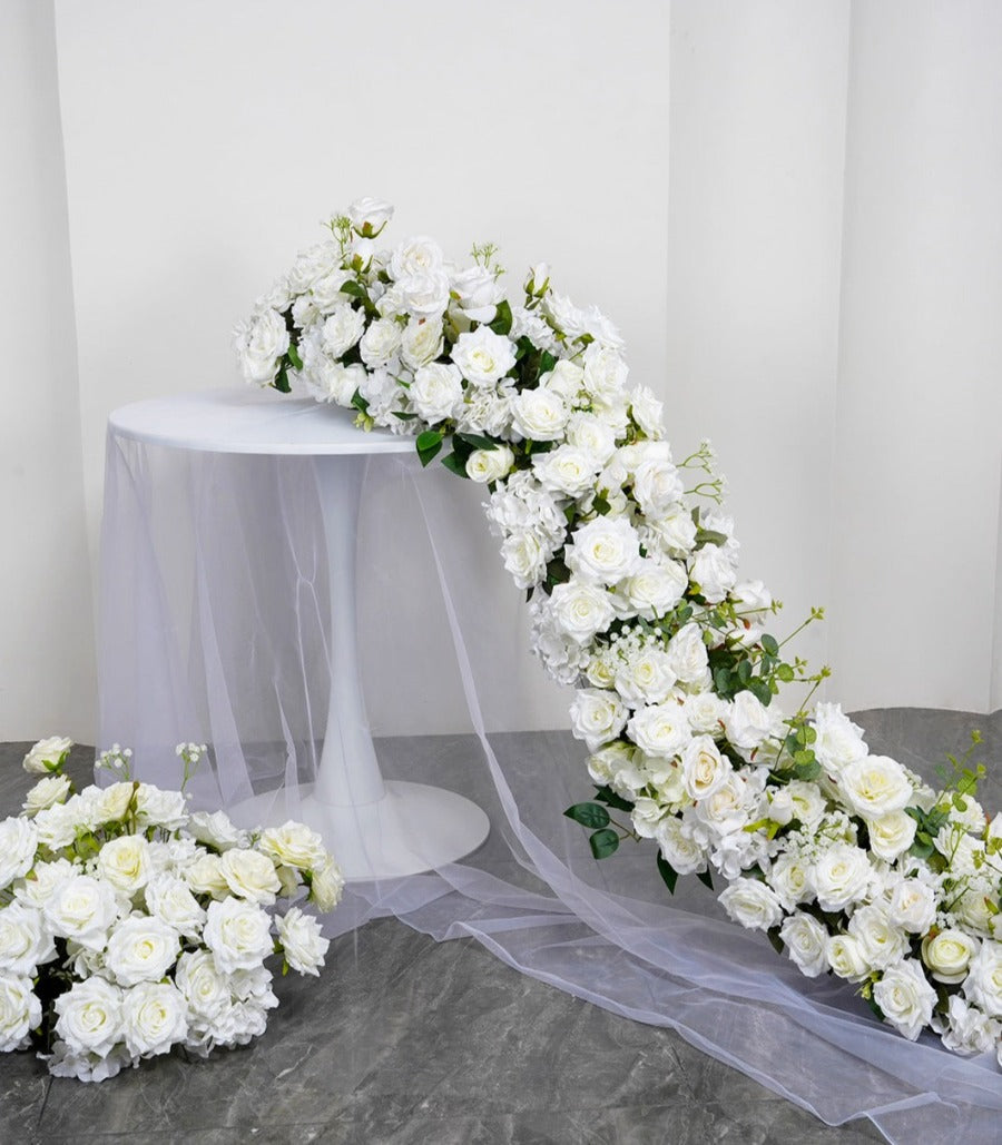 200*40cm Table Floral Artificial Flower Wedding Party Birthday Backdrop Decor CH6520