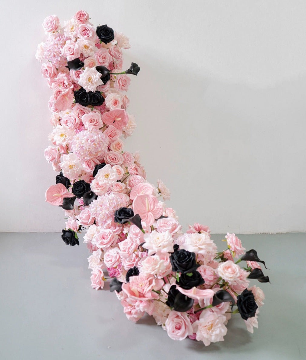 200*40cm Pink Artificial Flower Wedding Party Birthday Backdrop Decor CH4205