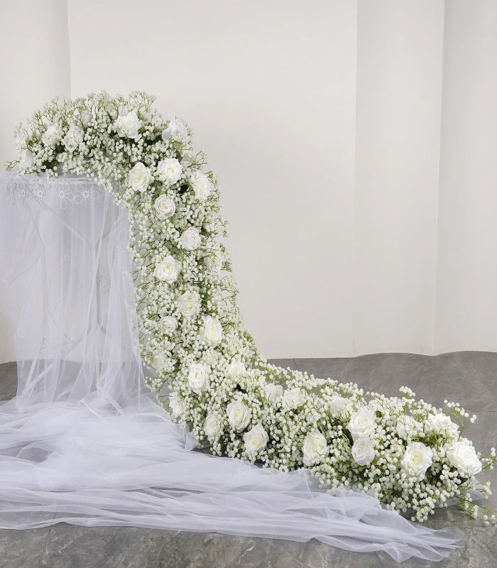 200*40cm Artificial Flower Wedding Party Birthday Backdrop Decor CH4201