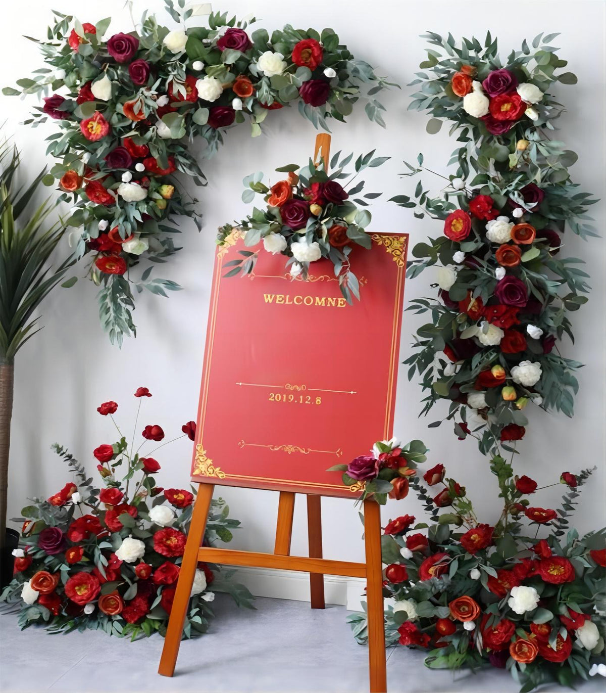 Red Rose Peony Artificial Flower Wedding Party Birthday Backdrop Decor CH9726-11