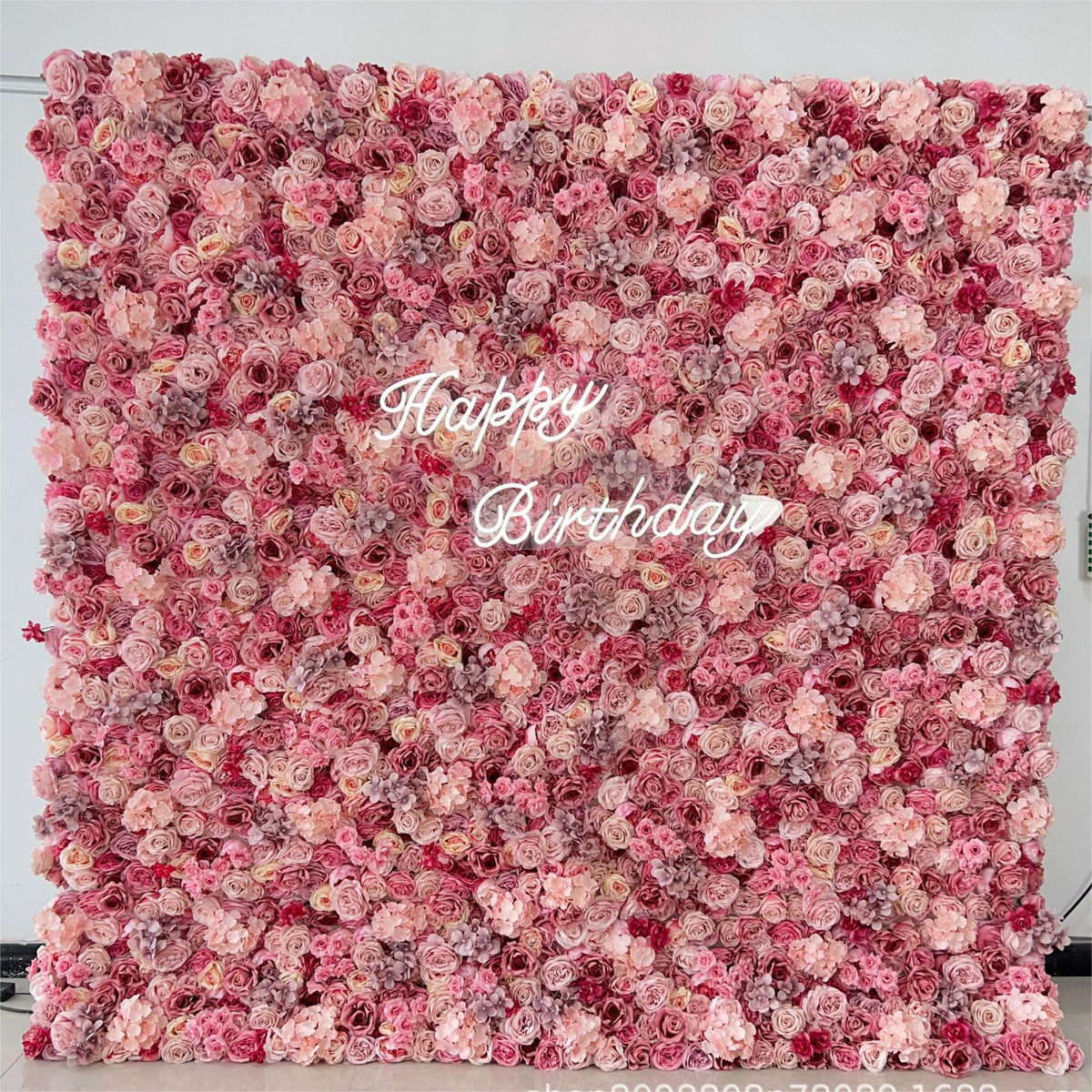 3D Artificial Flower Wall Arrangement Wedding Party Birthday Backdrop Decor HQ3805