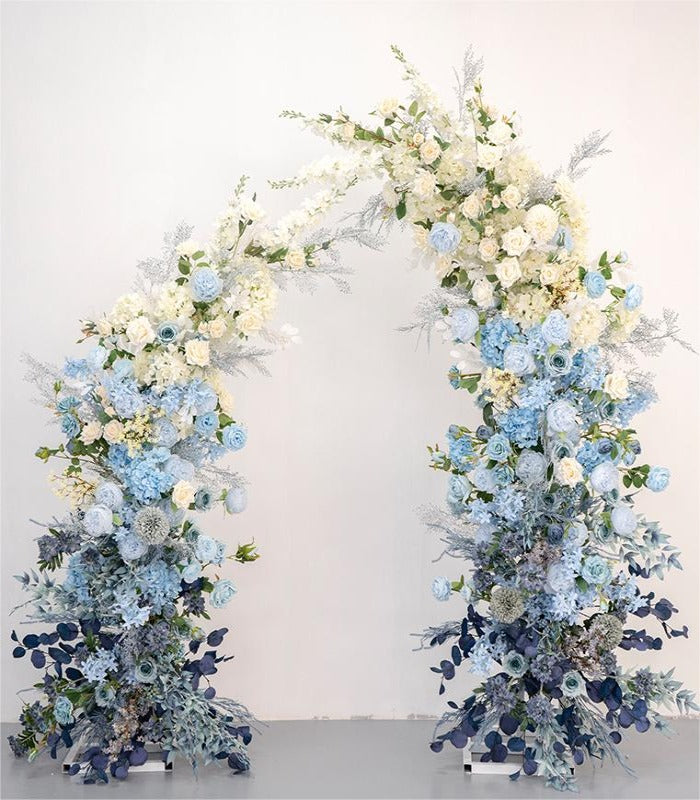 Horn Arch Blue Artificial Flower Wedding Party Birthday Backdrop Decor CH4040