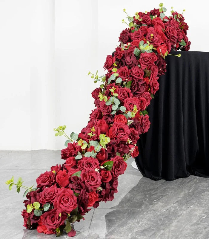 200*40cm Artificial Flower Arrangement Row Wedding Party Birthday Backdrop Decor CH6501