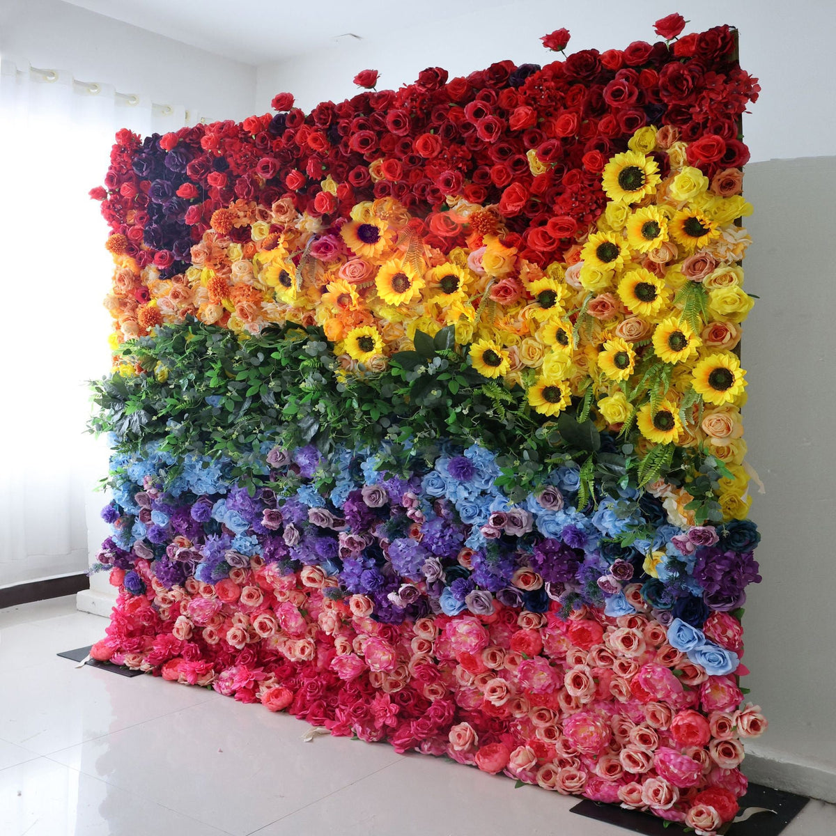 3D Artificial Flower Wall Arrangement Wedding Party Birthday Backdrop Decor HQ1310