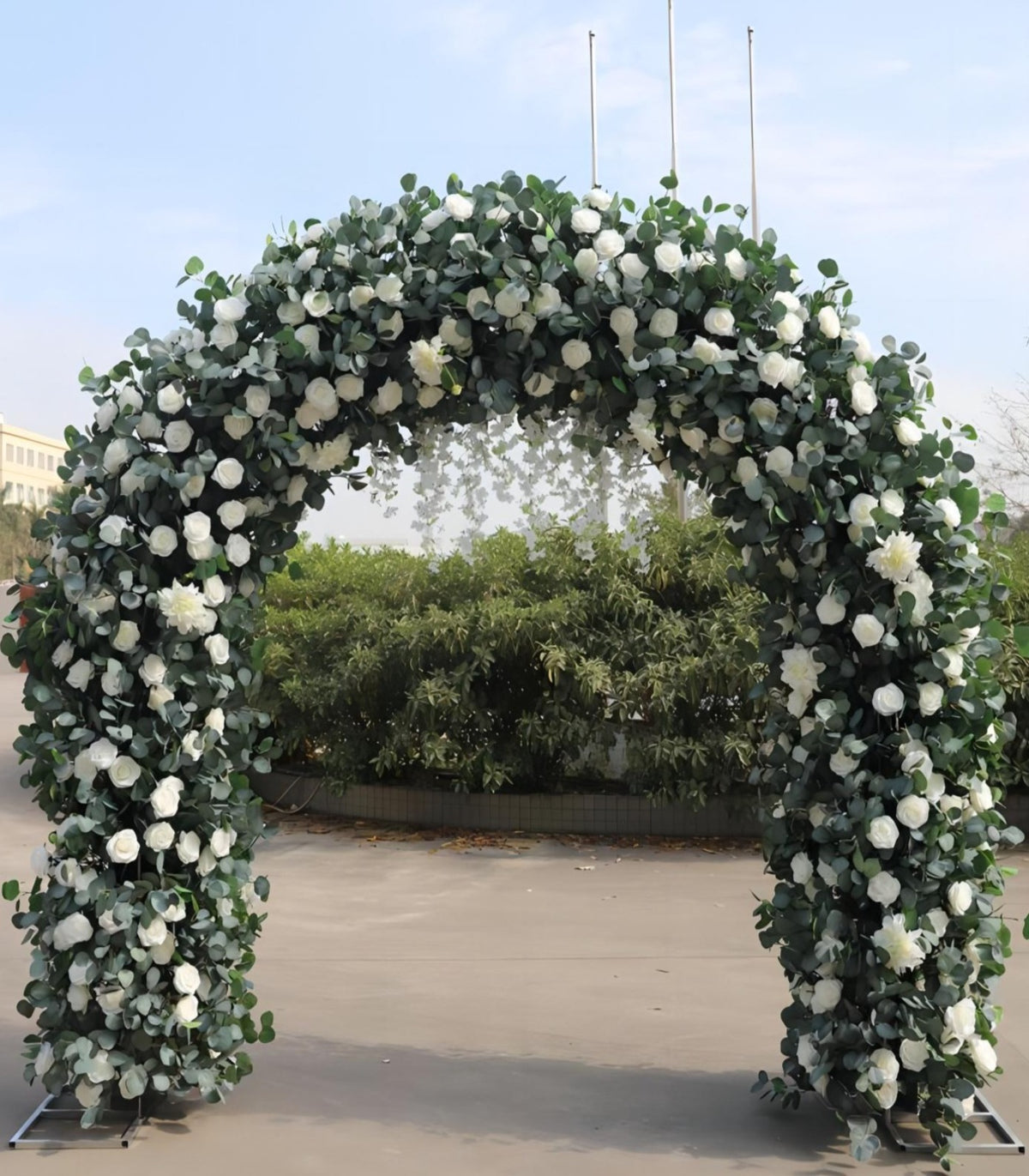 White Green Rose Hydrangea Artificial Flower Wedding Party Birthday Backdrop Decor CH9603-9