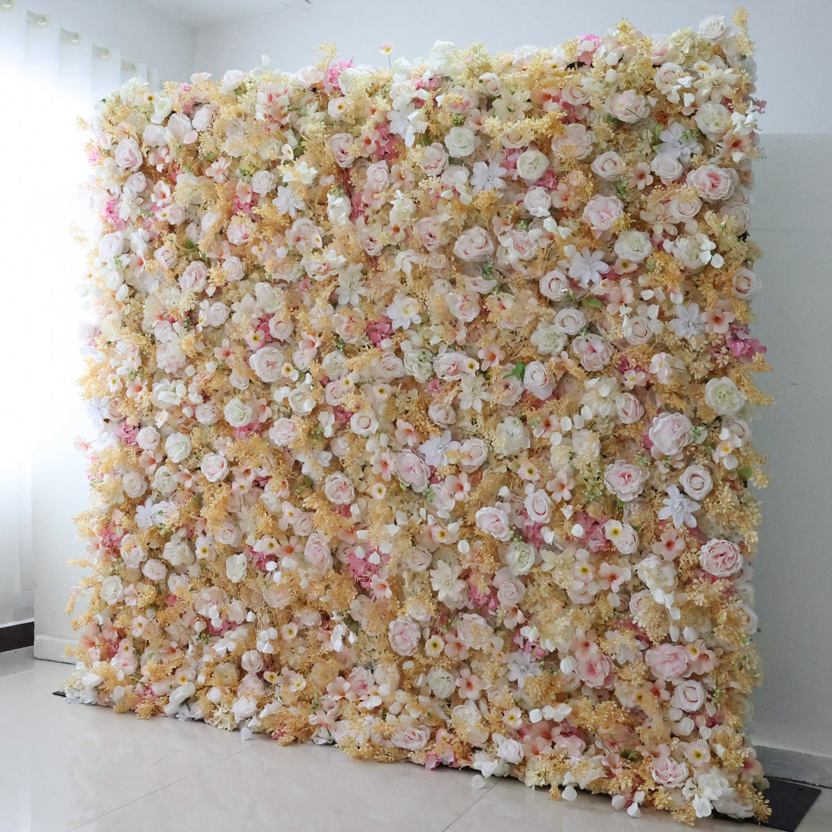3D Artificial Flower Wall Arrangement Wedding Party Birthday Backdrop Decor HQ1331