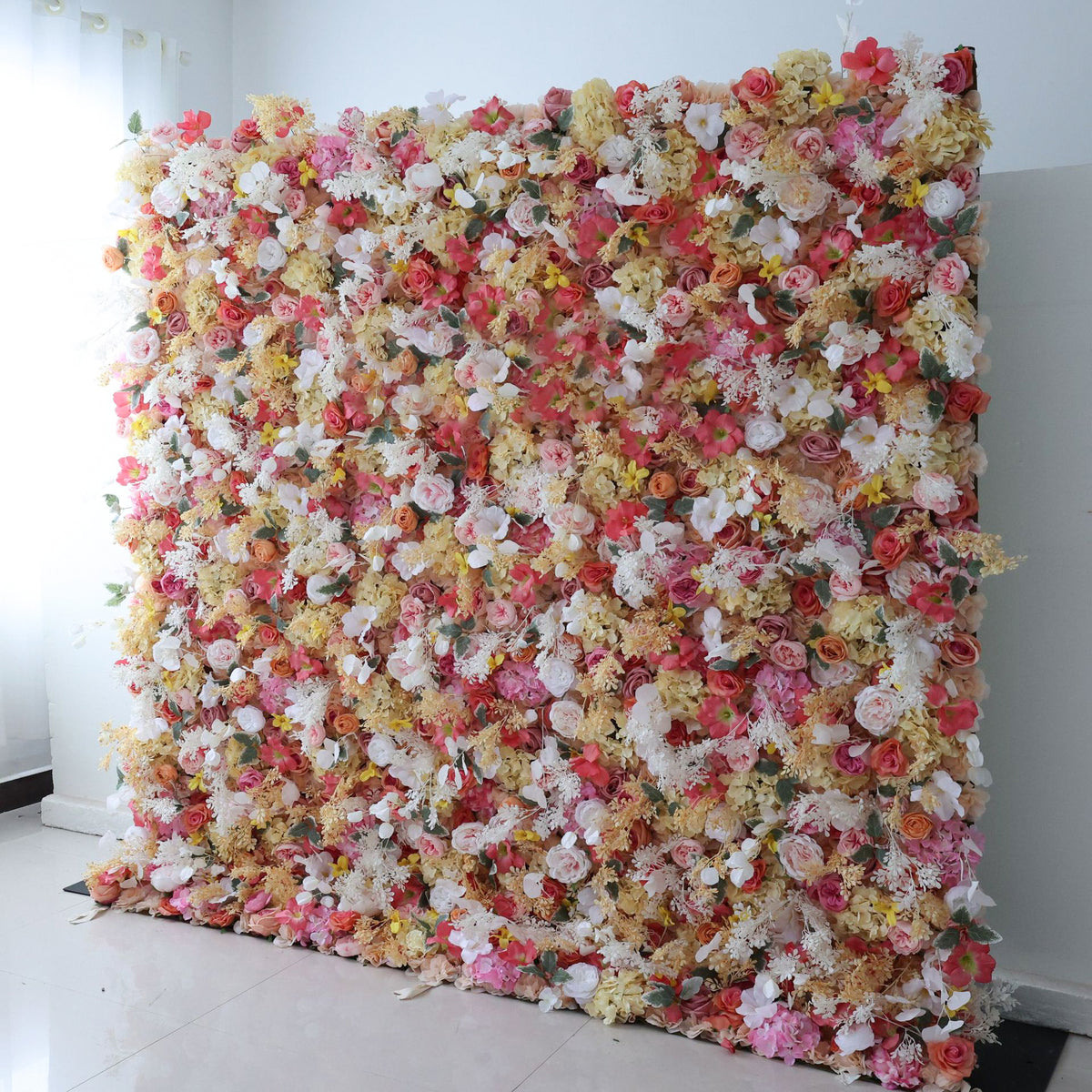 3D Artificial Flower Wall Arrangement Wedding Party Birthday Backdrop Decor HQ1336