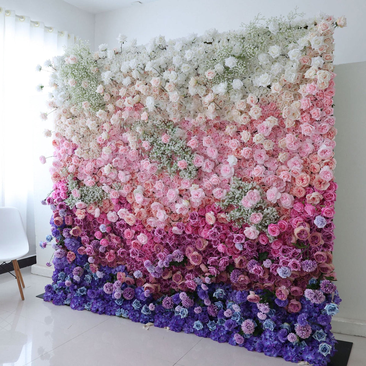 3D Artificial Flower Wall Arrangement Wedding Party Birthday Backdrop Decor HQ1340