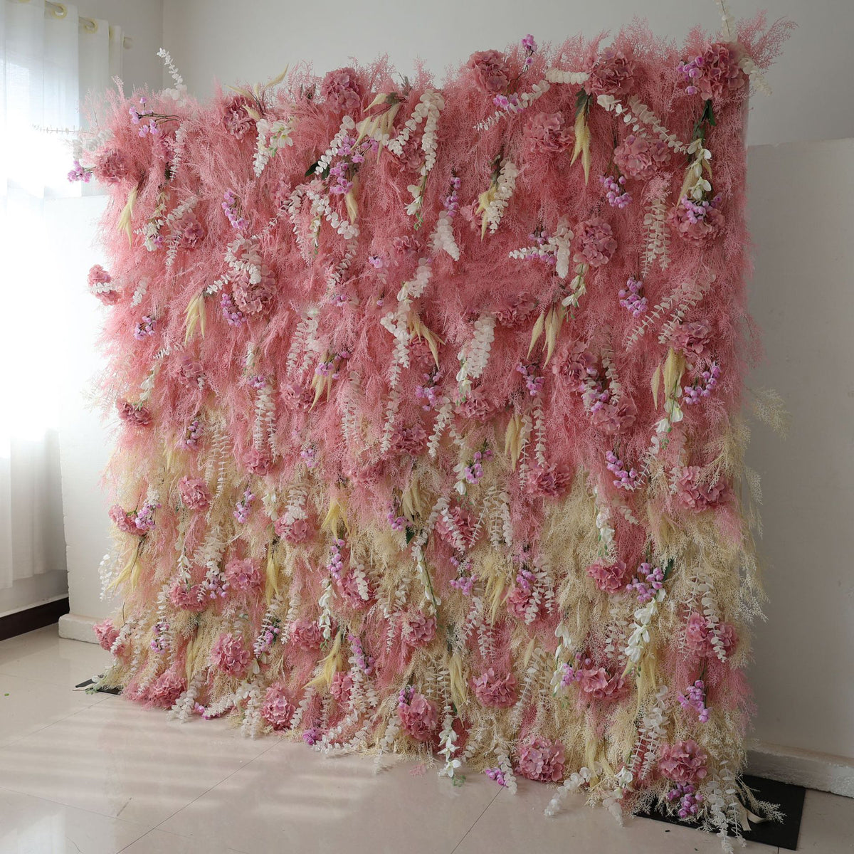 3D Artificial Flower Wall Arrangement Wedding Party Birthday Backdrop Decor HQ1316