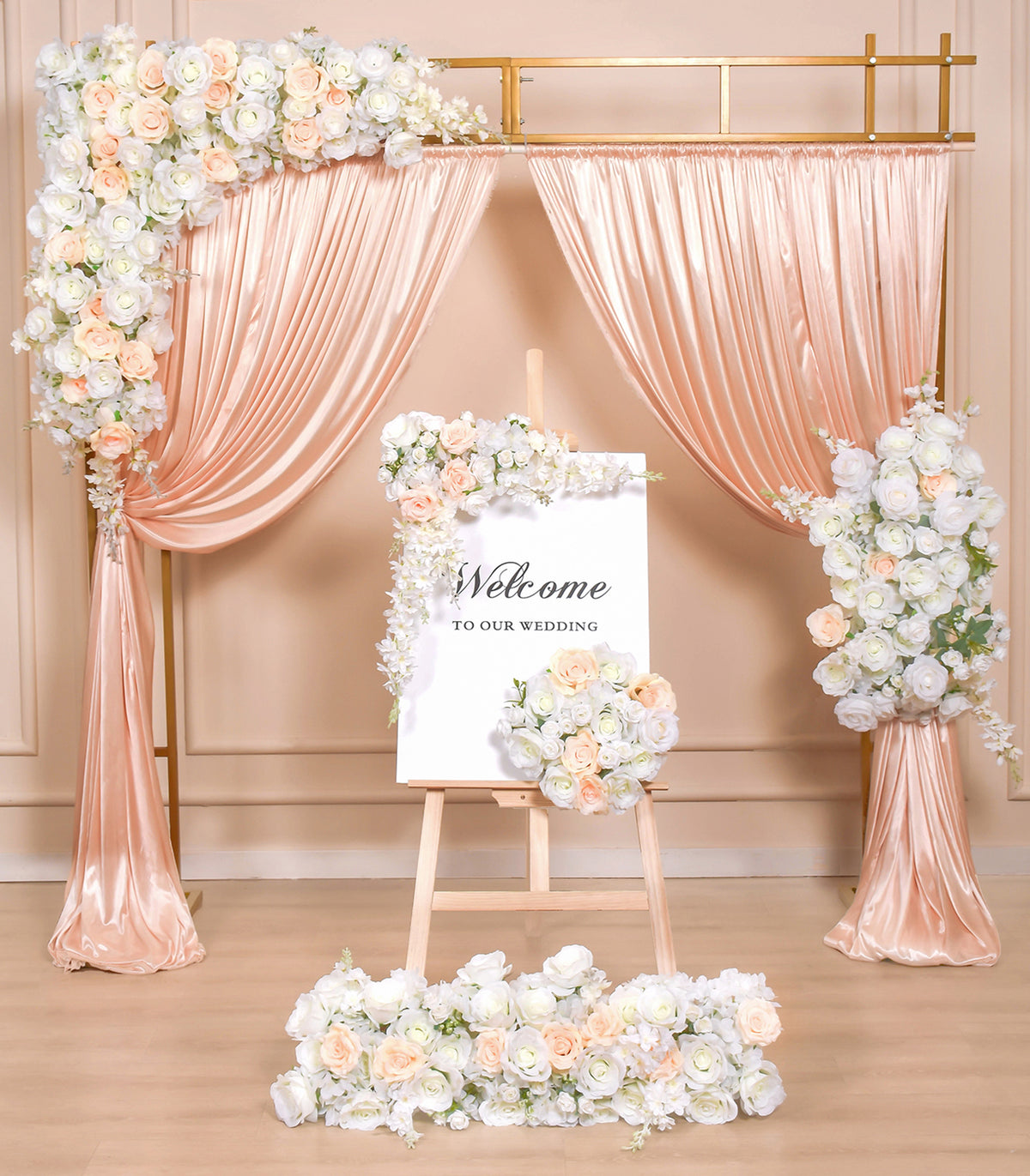 Champagne Rose Artificial Flower Wedding Party Birthday Backdrop Decor CH1012-1