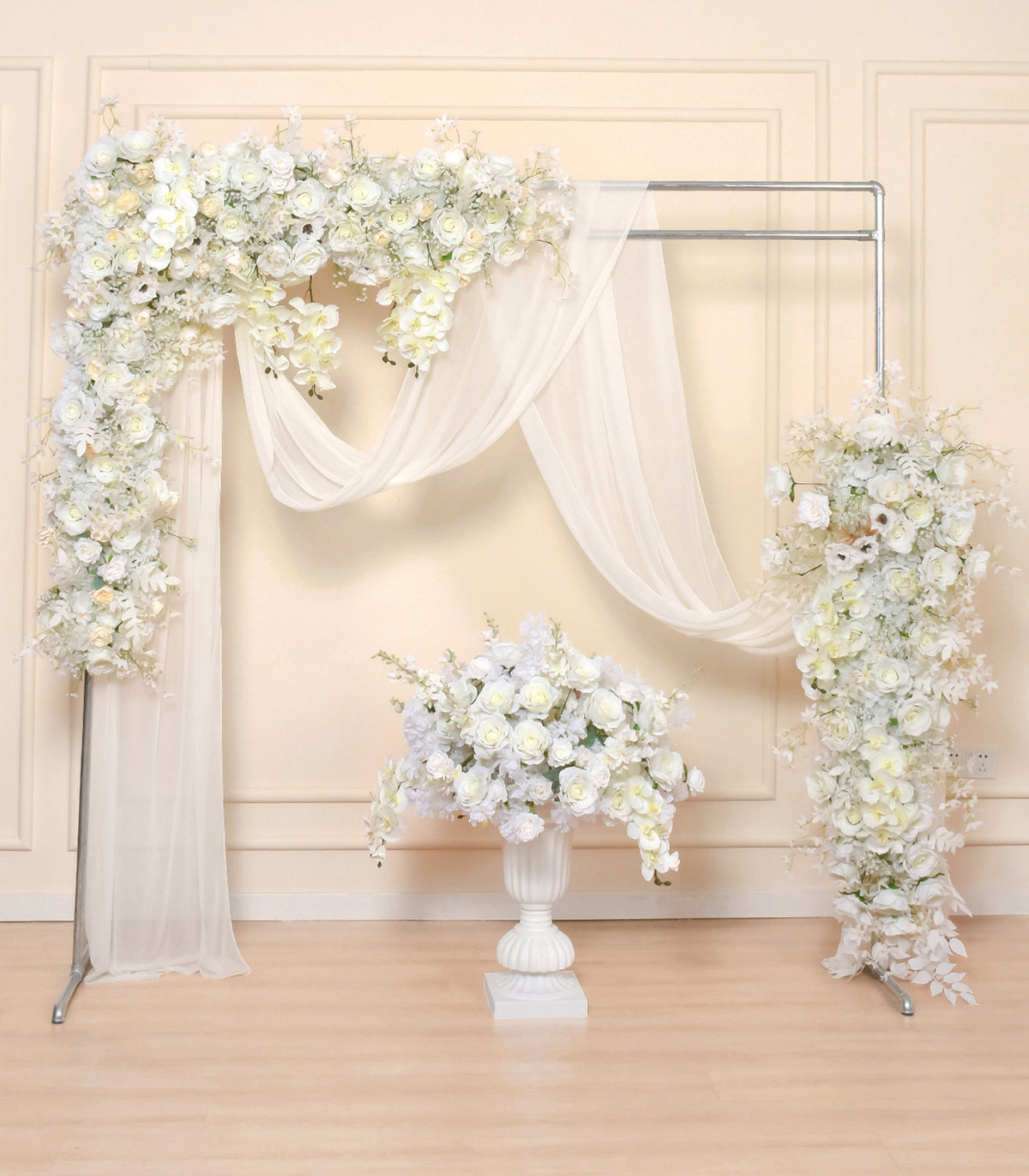 White Delphinium Rose Artificial Flower Wedding Party Birthday Backdrop Decor CH1092