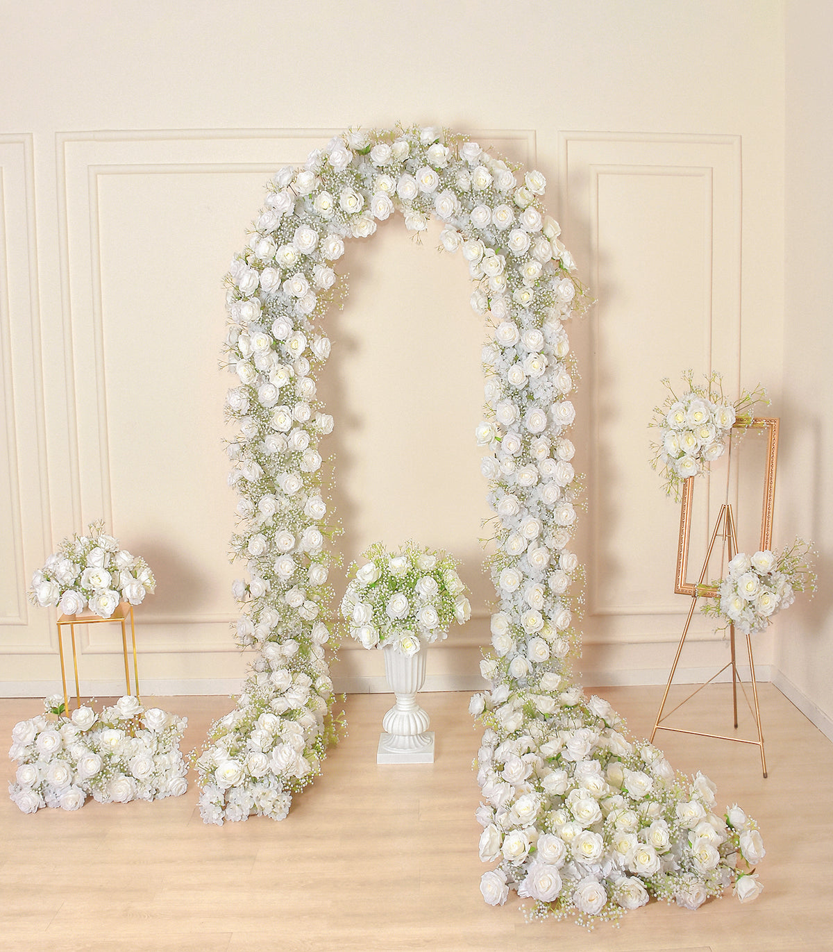 White Gypsophila Rose Artificial Flower Wedding Party Birthday Backdrop Decor CH1001