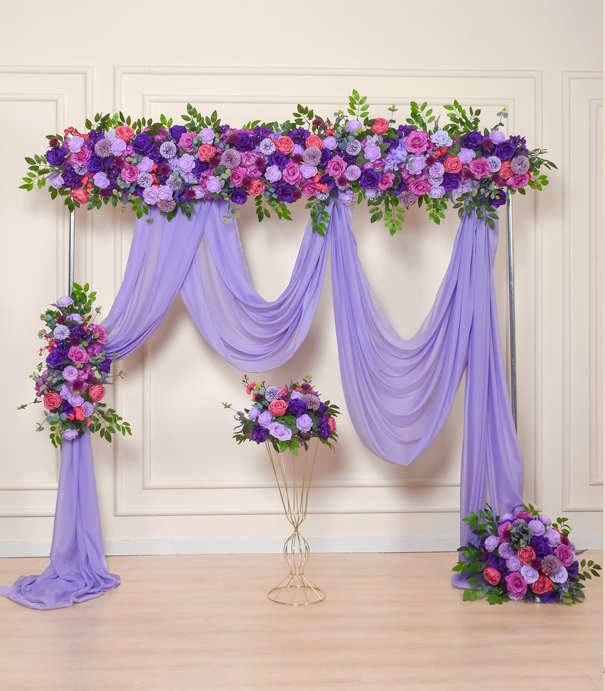 Purple Pink Hydrangea Rose Artificial Flower Wedding Party Birthday Backdrop Decor CH1068