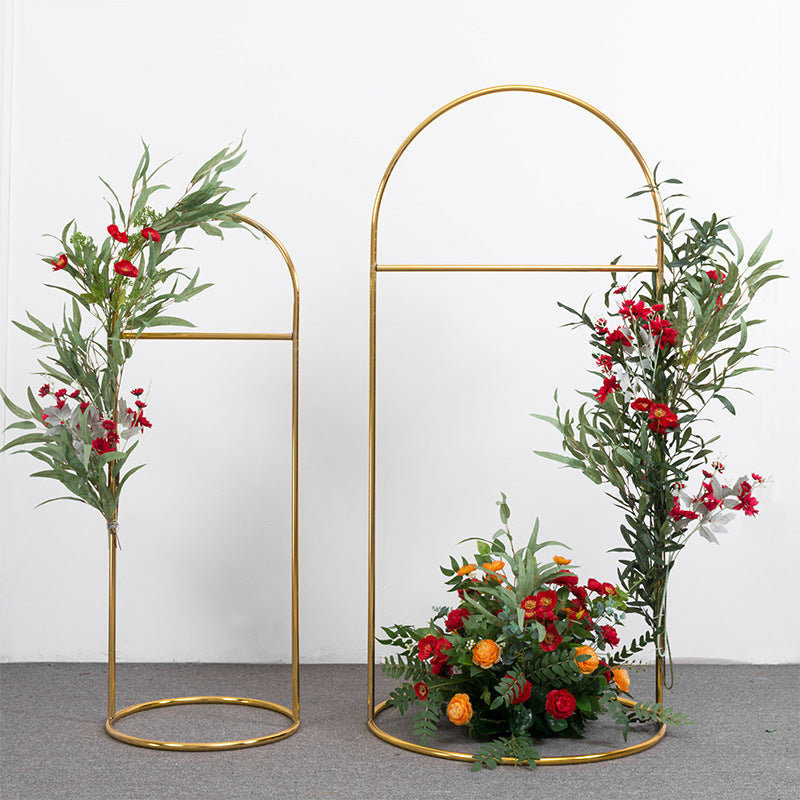 Gold Iron Party Stand Flower Stand Wedding Arch Party Birthday Backdrop HJ8019