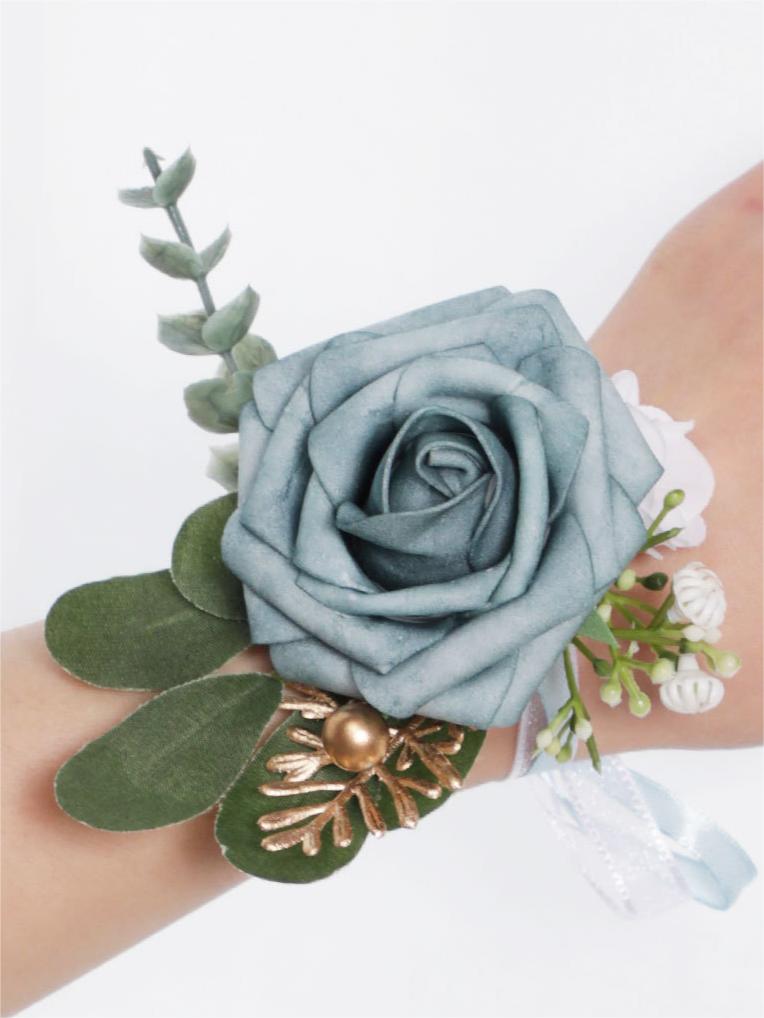 Blue Artificial Flower Wedding Bridal Bouquets LS0013