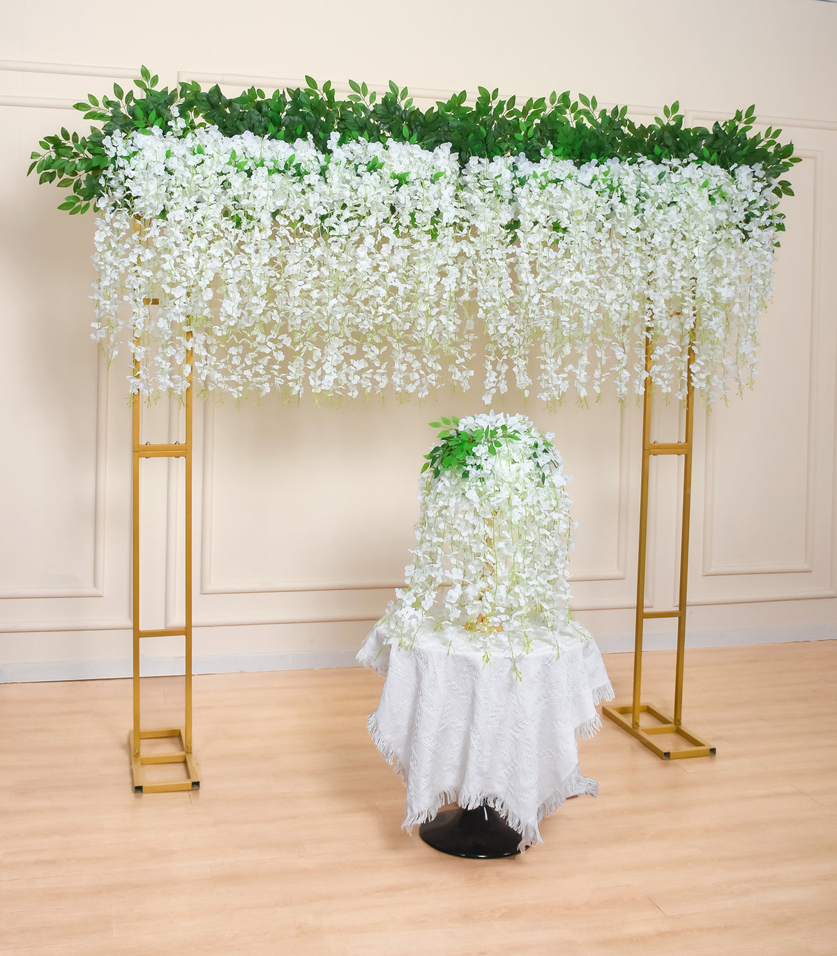 White Green Wisteria Artificial Flower Wedding Party Birthday Backdrop Decor CH1052-1