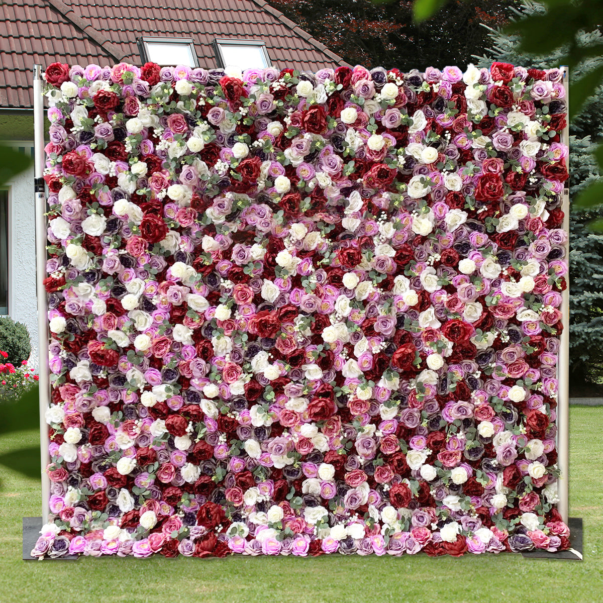 3D Artificial Flower Wall Arrangement Wedding Party Birthday Backdrop Decor HQ1159