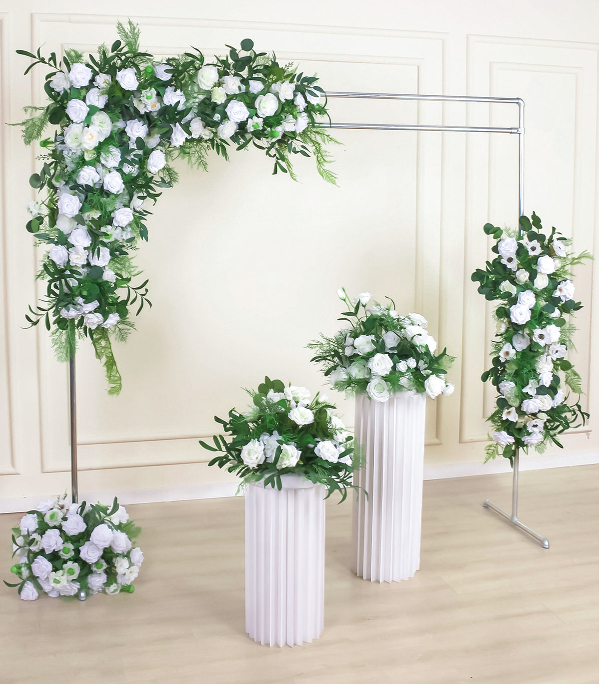 White Green Rose Artificial Flower Wedding Party Birthday Backdrop Decor CH1015