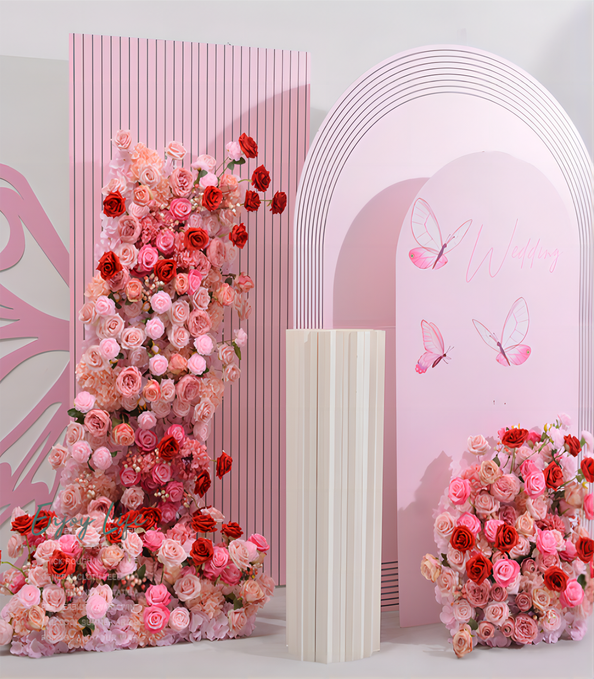 Coral Pink Rose Artificial Flower Wedding Party Birthday Backdrop Decor CH9286