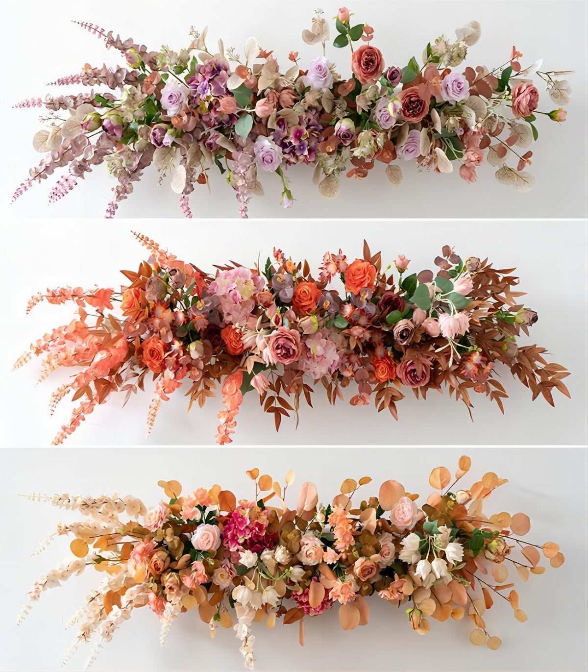 30*125cm Purple Peony Hydrangea Artificial Flower Wedding Party Birthday Backdrop Decor CH9314-34