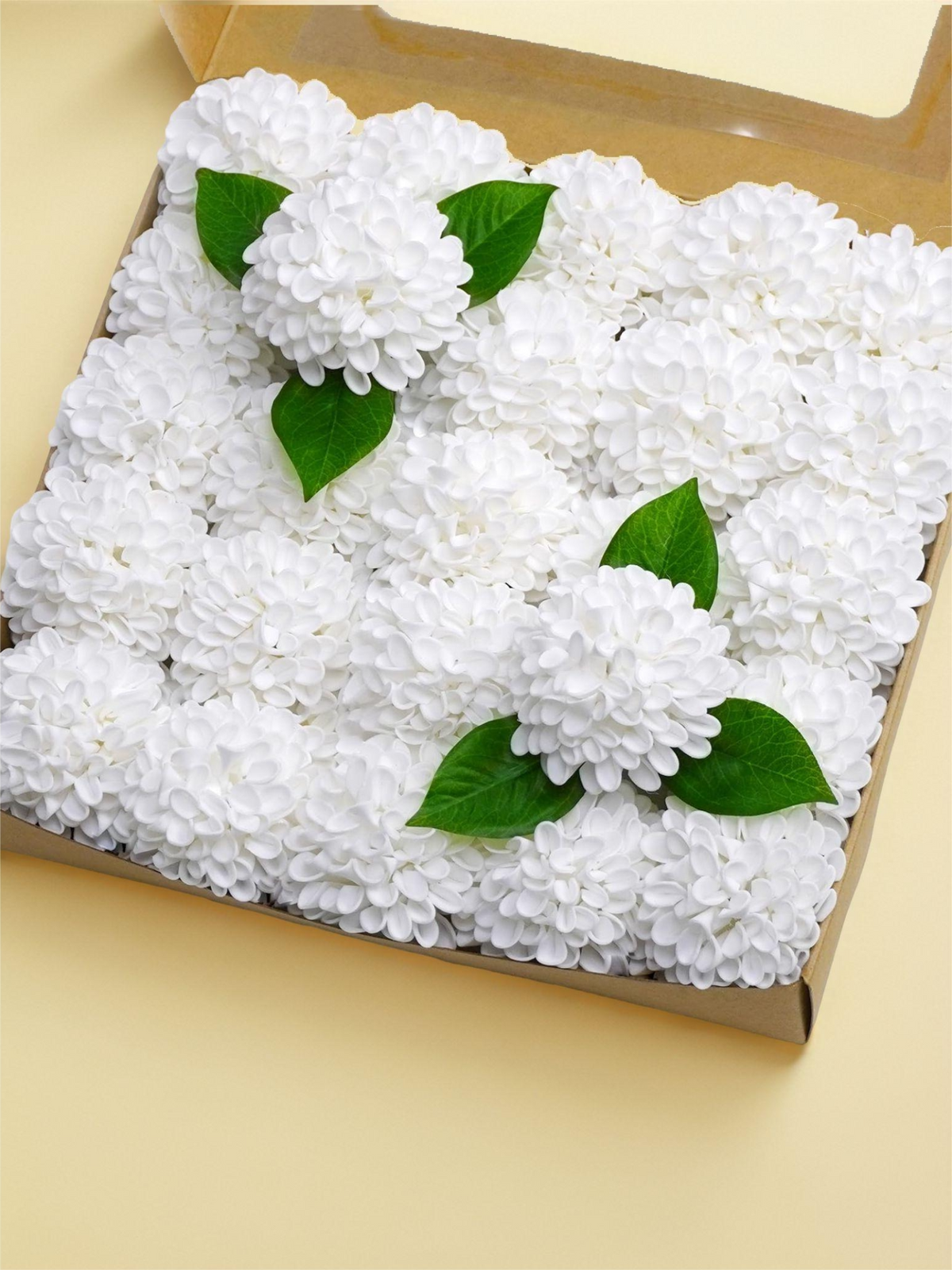 White Fake Floral Artificial Flowers DIY Wedding Bouquet Box Set HH1336
