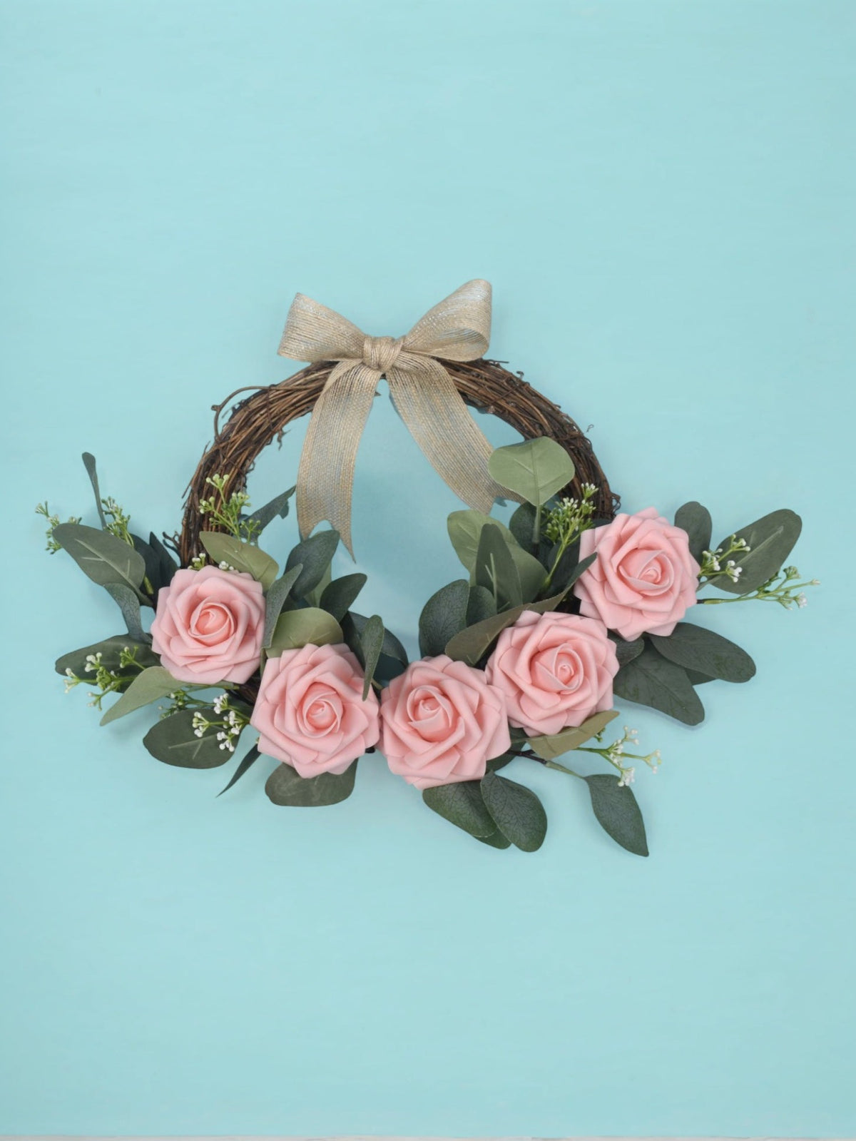 Pink Fake Floral Artificial Flowers DIY Wedding Bouquet Box Set HH1257