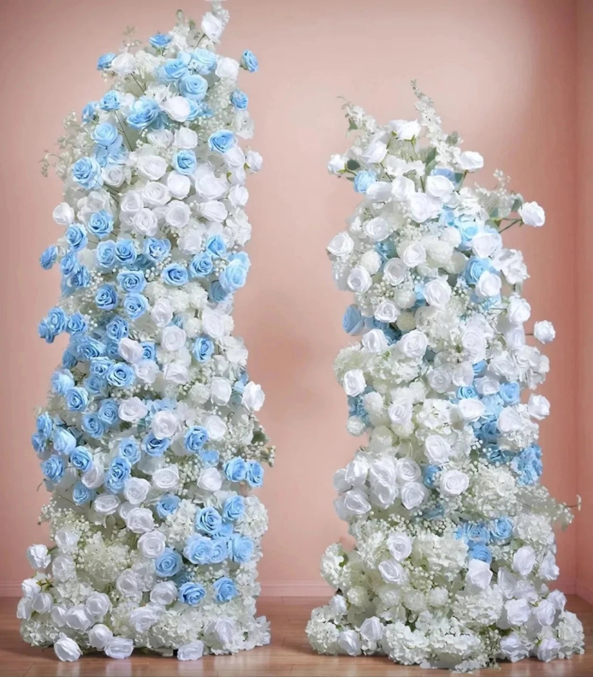 White Blue Hydrangea Rose Artificial Flower Wedding Party Birthday Backdrop Decor CH9313-32