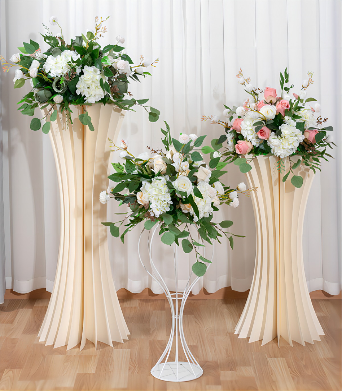 40cm White Hydrangea Rose Artificial Flower Wedding Party Birthday Backdrop Decor CH9322