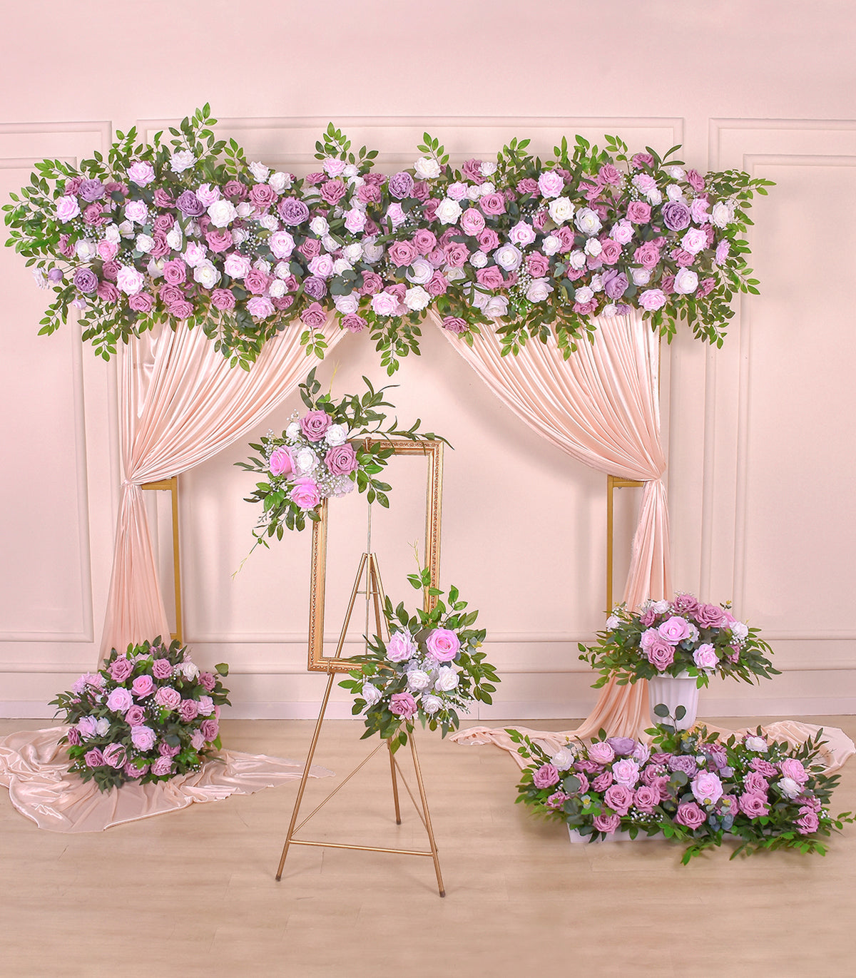 Purple Pink Gypsophila Rose Artificial Flower Wedding Party Birthday Backdrop Decor CH1008