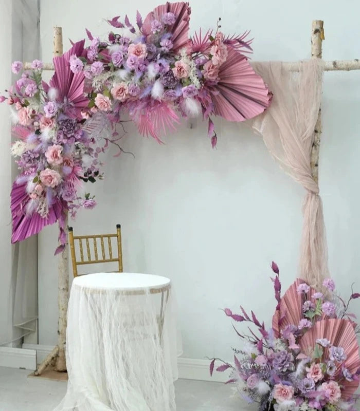 Purple Artificial Flower Wedding Party Birthday Backdrop Decor CH4418