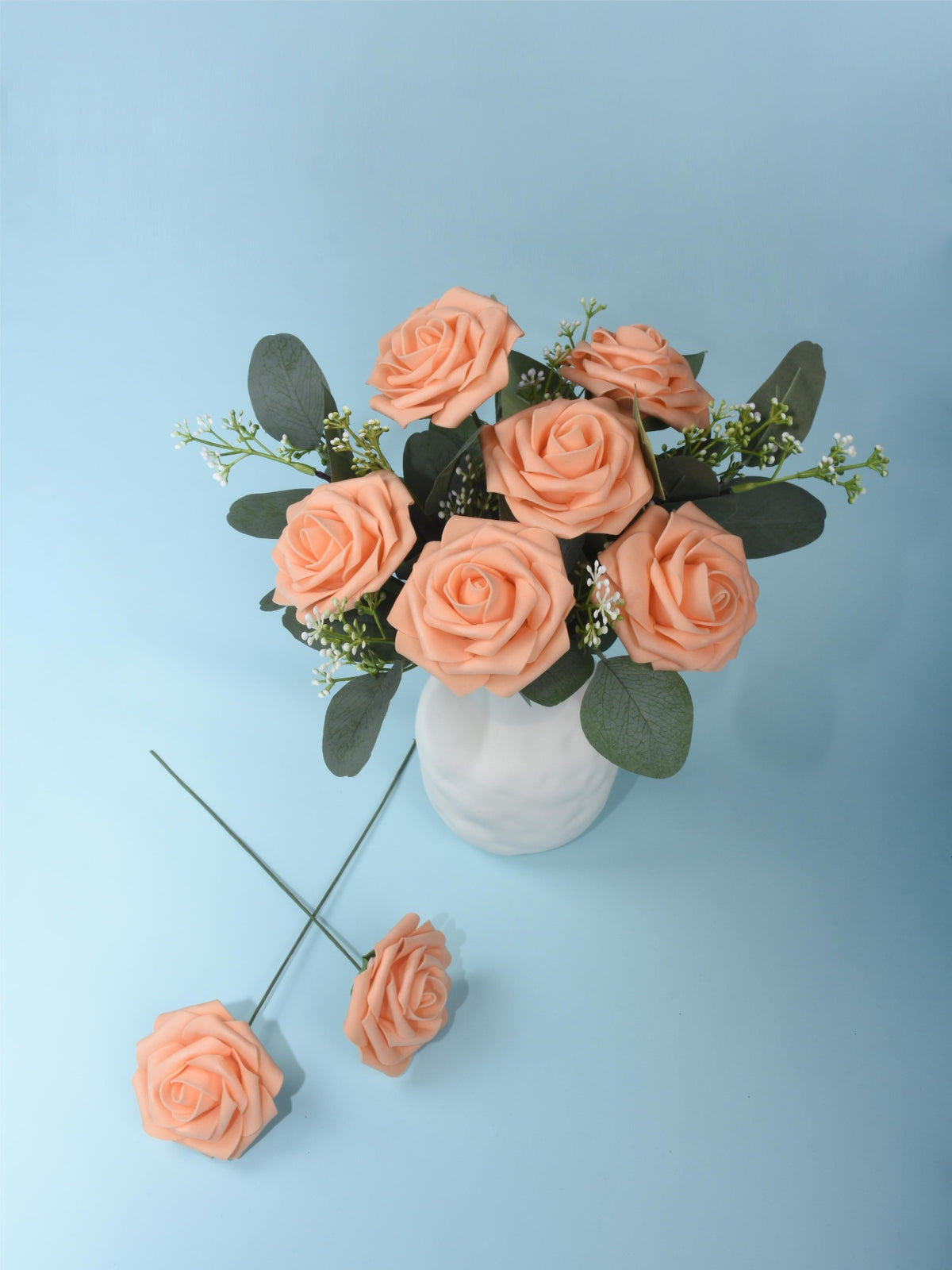 Nude Fake Floral Artificial Flowers DIY Wedding Bouquet Box Set HH1015-2