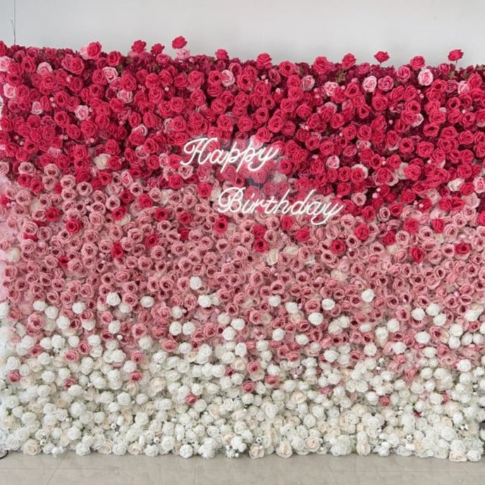 3D Artificial Flower Wall Arrangement Wedding Party Birthday Backdrop Decor HQ3762