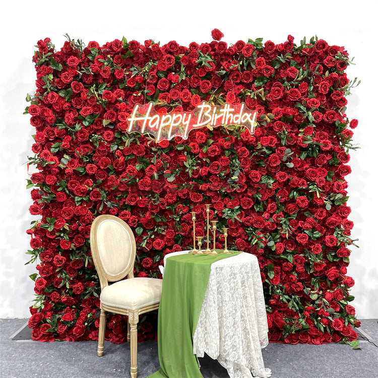 3D Artificial Flower Wall Arrangement Wedding Party Birthday Backdrop Decor HQ3877