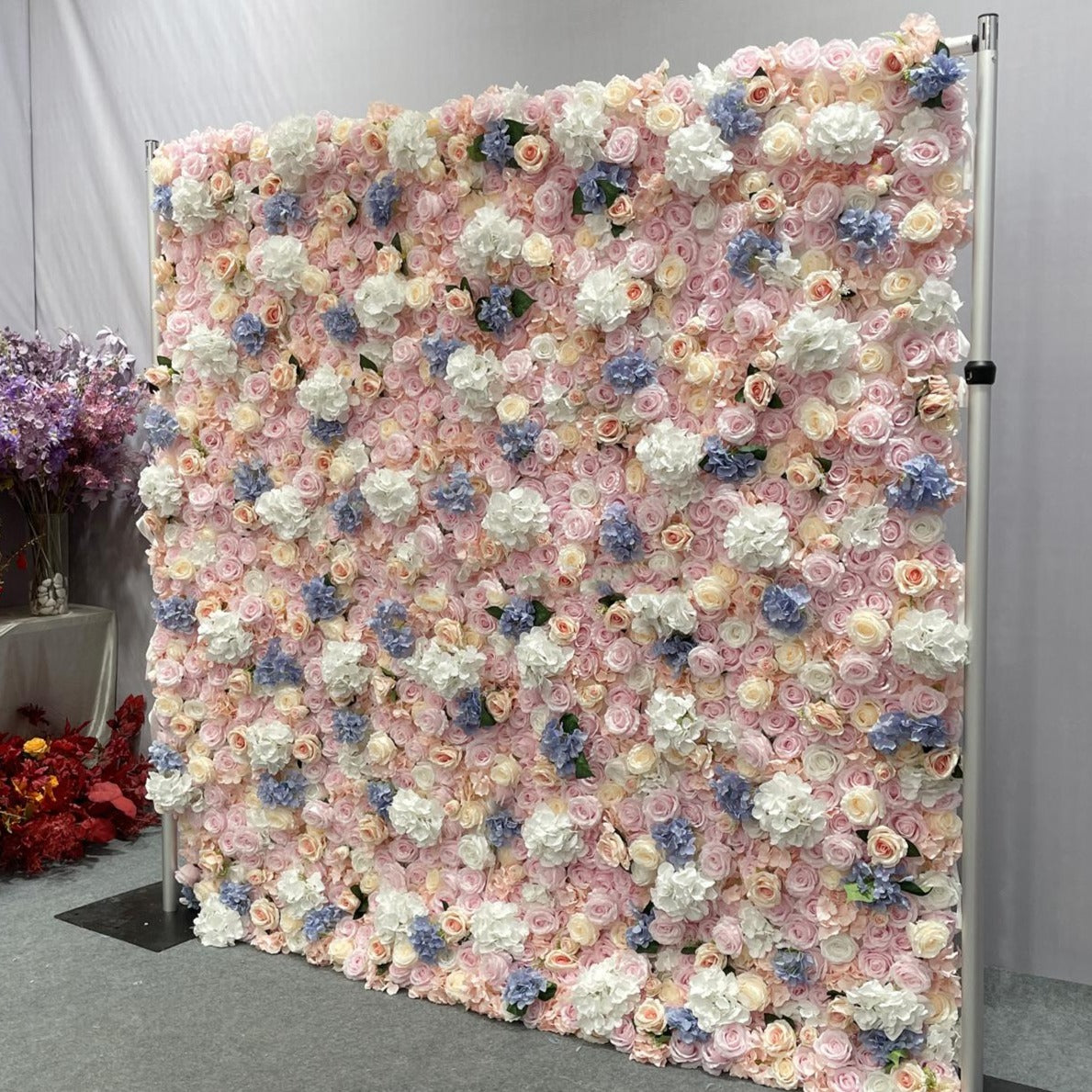 3D Artificial Flower Wall Arrangement Wedding Party Birthday Backdrop Decor HQ3701
