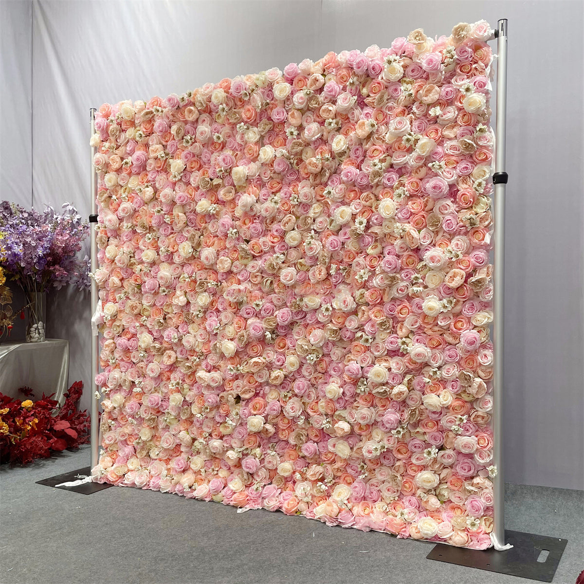 3D Artificial Flower Wall Arrangement Wedding Party Birthday Backdrop Decor HQ3895