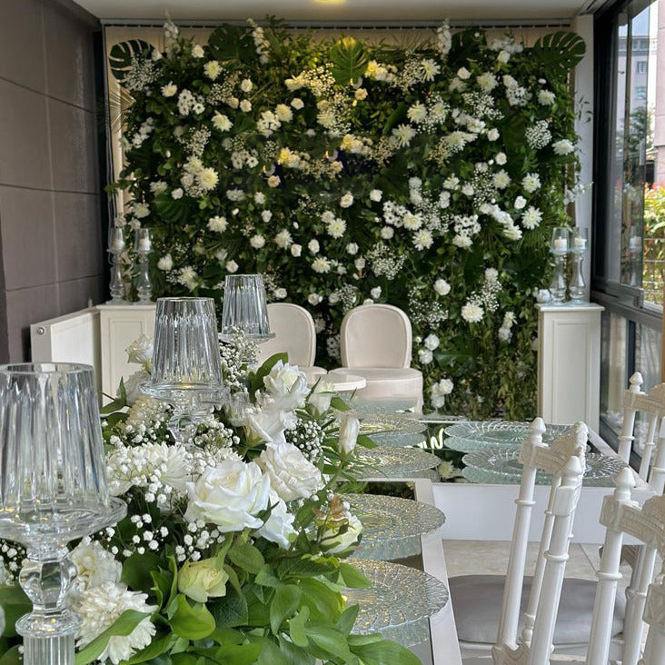 3D Artificial Flower Wall Arrangement Wedding Party Birthday Backdrop Decor HQ3888