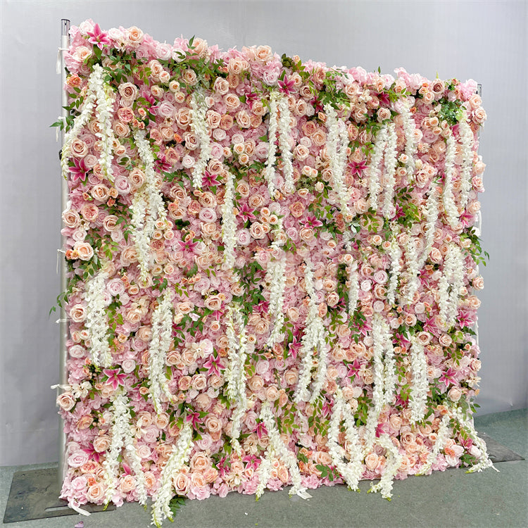 3D Artificial Flower Wall Arrangement Wedding Party Birthday Backdrop Decor HQ3744
