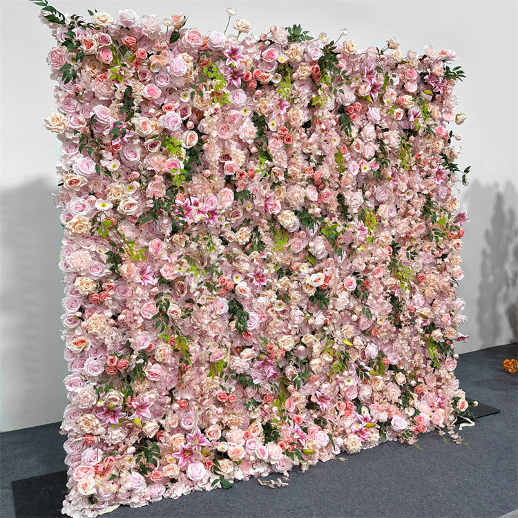3D Artificial Flower Wall Arrangement Wedding Party Birthday Backdrop Decor HQ3876