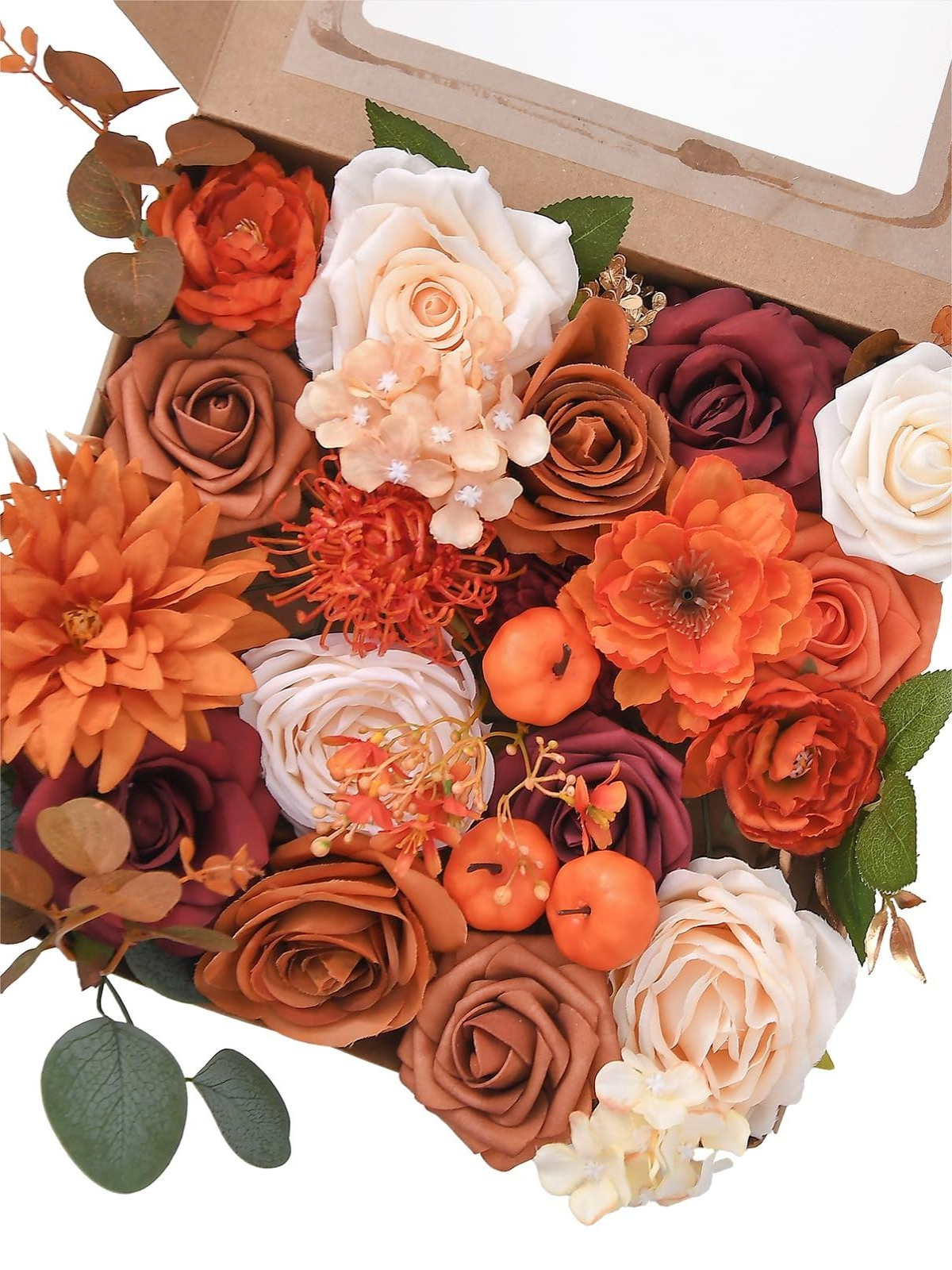Fake Floral Artificial Flowers DIY Wedding Bouquet Box Set HH8010