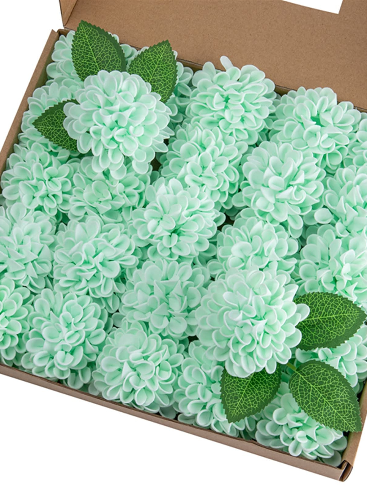 Cyan Fake Floral Artificial Flowers DIY Wedding Bouquet Box Set HH1336-1
