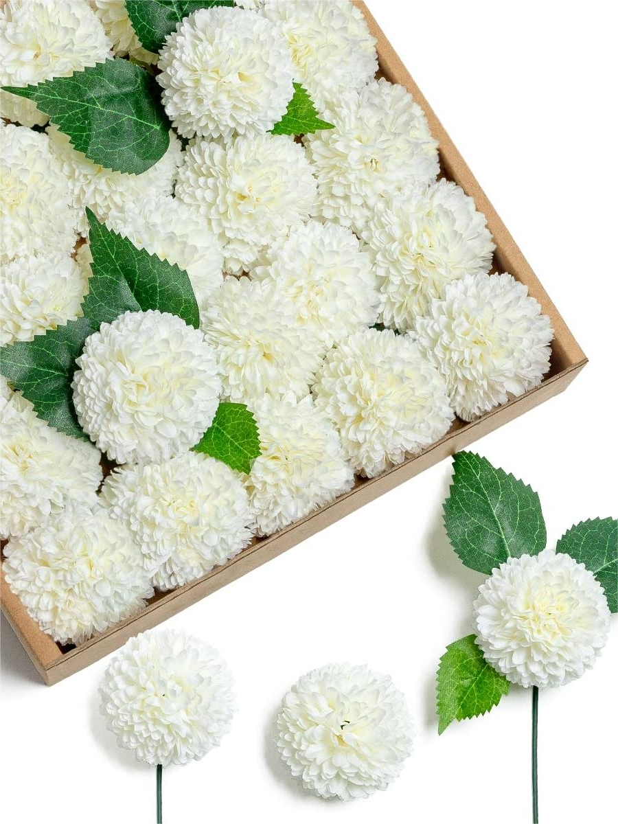 Ivory Fake Floral Artificial Flowers DIY Wedding Bouquet Box Set HH1011-12