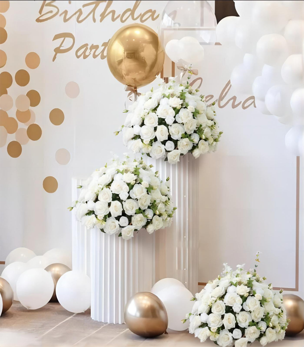 60CM White Artificial Flower Table Centerpiece Wedding Party Birthday Backdrop Decor CH4001