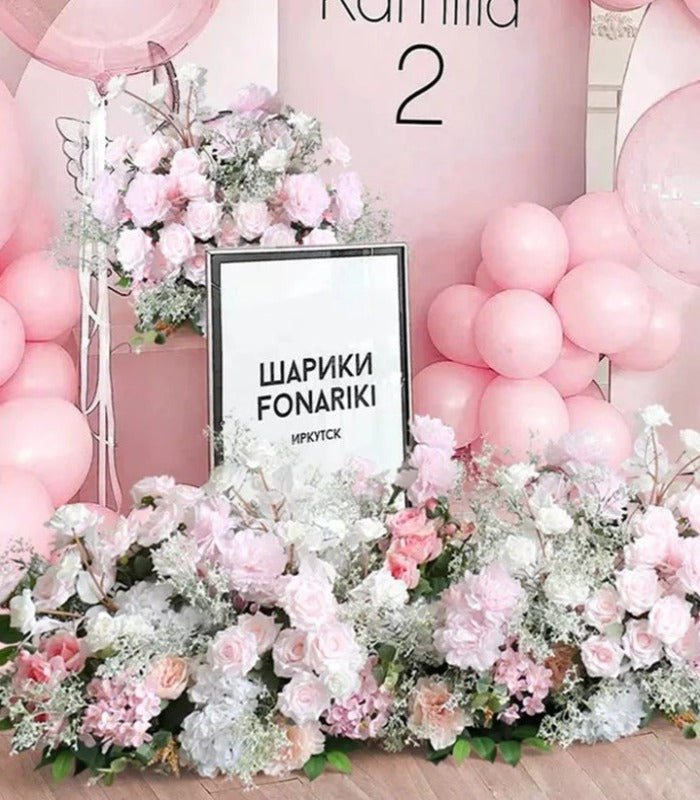 Pink Artificial Flower Wedding Party Birthday Backdrop Decor CH4417