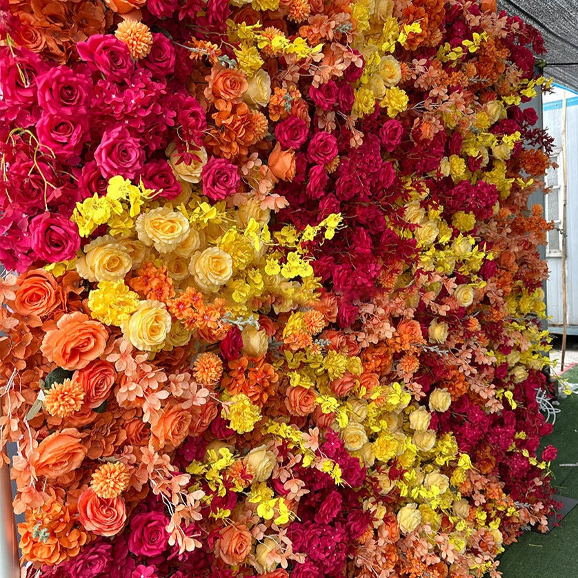 3D Artificial Flower Wall Arrangement Wedding Party Birthday Backdrop Decor HQ3892