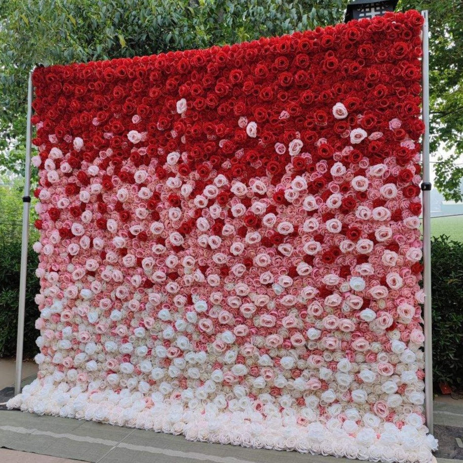 3D Artificial Flower Wall Arrangement Wedding Party Birthday Backdrop Decor HQ3836