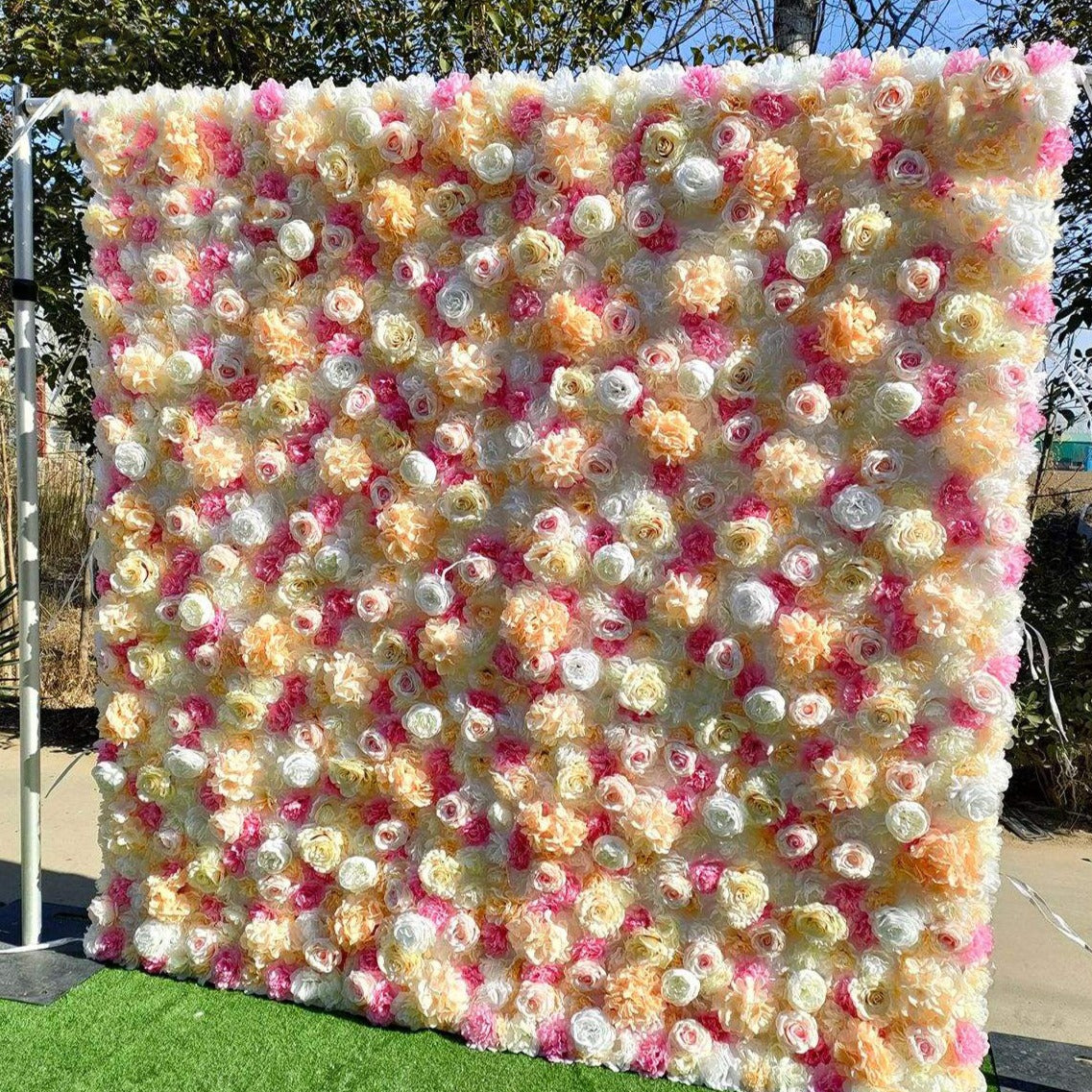 3D Artificial Flower Wall Arrangement Wedding Party Birthday Backdrop Decor HQ3756