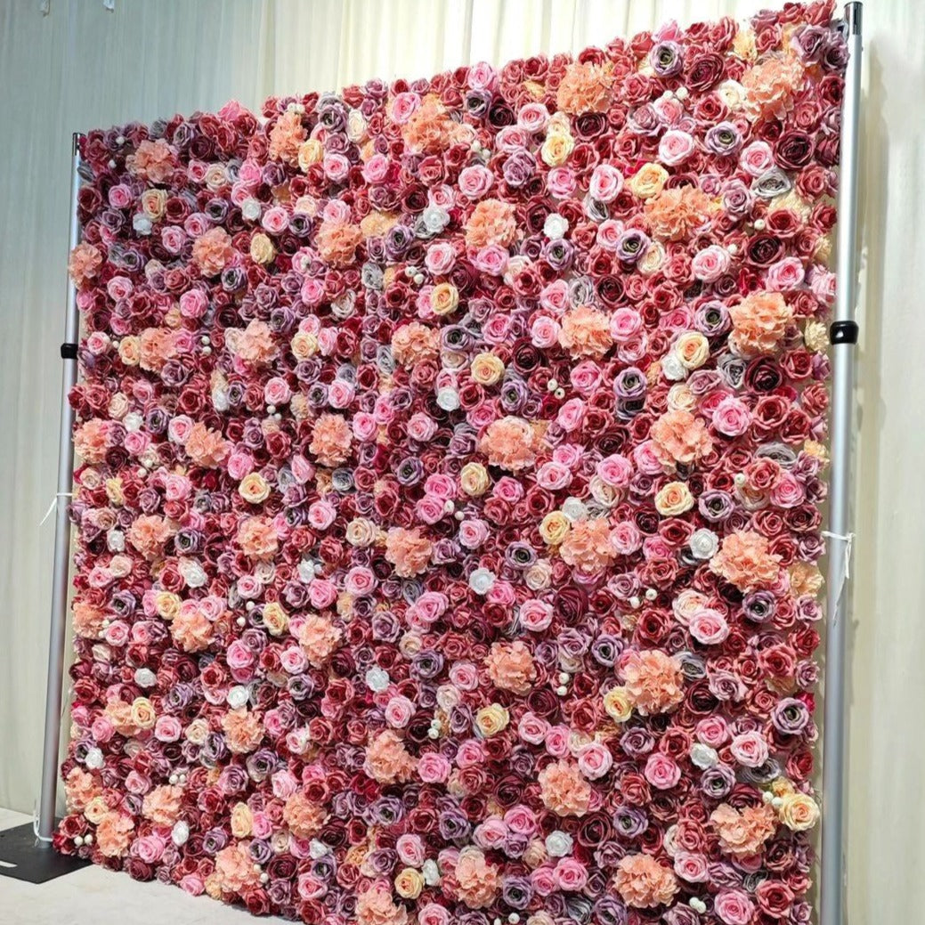 3D Artificial Flower Wall Arrangement Wedding Party Birthday Backdrop Decor HQ3712