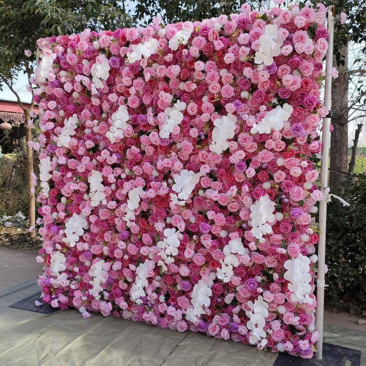 3D Artificial Flower Wall Arrangement Wedding Party Birthday Backdrop Decor HQ3834