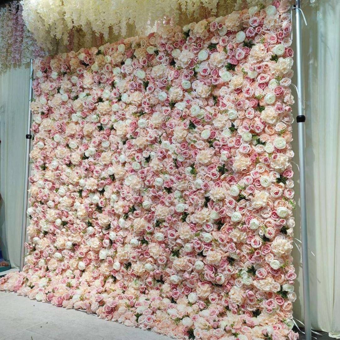 3D Artificial Flower Wall Arrangement Wedding Party Birthday Backdrop Decor HQ3814